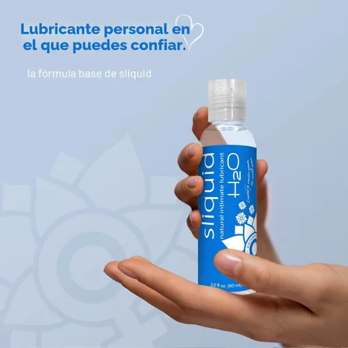 Miniatura 3 de Sliquid H2O Lubricante a Base de Agua, Lubricante a Base de Agua para Sexo, Lubricante Sexual Natural, Lubricante Personal Sin Glicerina (2 Oz)