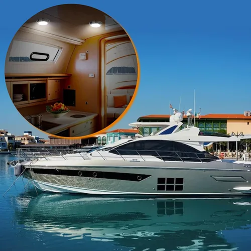 Miniatura 6 de RVZONE Luz de cúpula de barco marino de 12 V LED luces marinas interior con interruptor de palanca 7 "LED Iluminación de cabina de barco con montaje