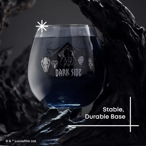 Miniatura 5 de JoyJolt Star Wars Dark Side - Juego de 4 vasos sin tallo, 15 onzas, vasos de cocina con General Grievous, Kylo Ren, Darth Vader, el emperador