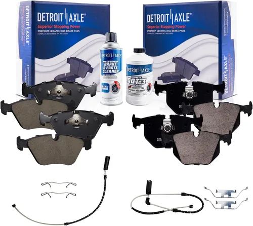 Miniatura 8 de Detroit Axle - Kit de freno trasero para Chrysler Town & Country Dodge Grand Caravan VW Routan, repuesto de pastillas de freno de cerámica