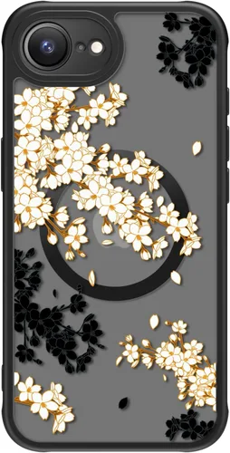 Miniatura 131 de FUNMIKO Funda para iPhone 16 Plus, carga inalámbrica y protección de grado militar, diseño floral moderno para mujeres y niñas, funda antideslizante
