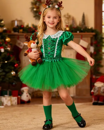 Miniatura 71 de Century Star Tutú de 4 capas para niñas pequeñas, faldas de ballet de tul para baile de princesa, esponjoso, para fiestas de cumpleaños de 2 a 8 años