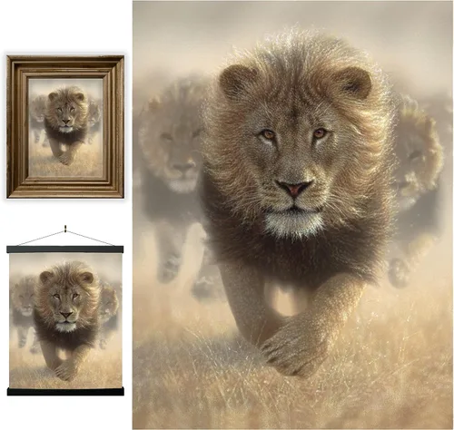 Miniatura 13 de Impresiones de arte de pared lenticular 3D LiveLife - El amor de un padre de Deluxebase. Póster 3D de león sin marco. Decoración de pared perfecta.