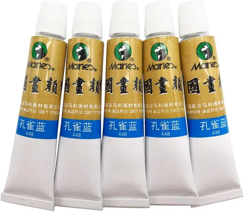 Miniatura 13 de Easyou Dibujo de acuarela de tubos de color de pintura china de gran tamaño de Marie's 0.4 fl oz* 5pcs No. 302 Scarlet