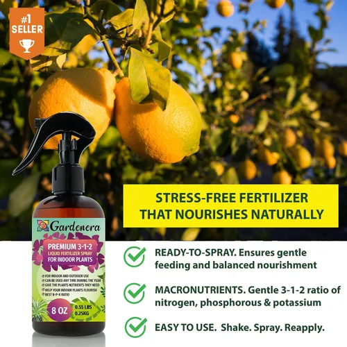 Miniatura 2 de Gardenera Fertilizante en aerosol multiusos profesional para jardinería doméstica, listo para usar, 3-1-2, alimento suave para plantas para hojas