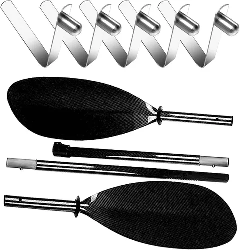 Miniatura 3 de HZMM 8 clips de resorte de remo para kayak, clips para poste de tienda, clips de botón de acero inoxidable, clips de resorte de botón de botón