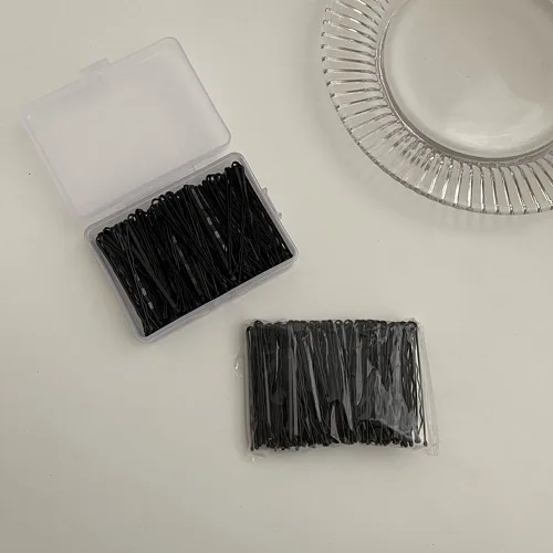 Miniatura 6 de Horquillas de pelo negro para boda en forma de U (120 unidades)