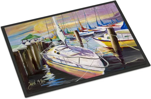 Miniatura 116 de Caroline's Treasures JMK1017JMAT - Tapete de caza de rana garza azul, 24 x 36 pulgadas, tapete para puerta delantera, interior y exterior