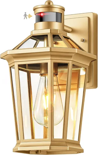 Miniatura 13 de VIANIS Luces exteriores grandes con sensor de movimiento negro, rango de detección ajustable, accesorios de iluminación exterior de aluminio