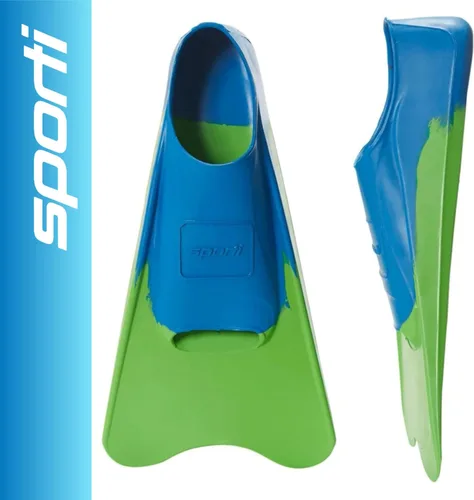 Miniatura 2 de Sporti Aletas de natación cortas para adultos y niños para natación en piscina, aletas flotantes para natación y snorkel, aletas de natación