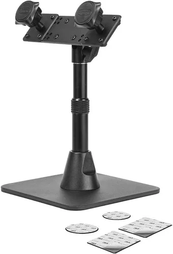 Miniatura 2 de ARKON Mounts TW Broadcaster Pro Dual Phone - Soporte magnético para escritorio, color negro