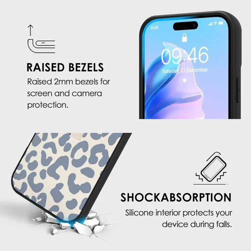 Miniatura 2 de Funda compatible con iPhone 17 Pro Max con correa de mano para los dedos, funda de teléfono con estampado de leopardo y guepardo para mujeres