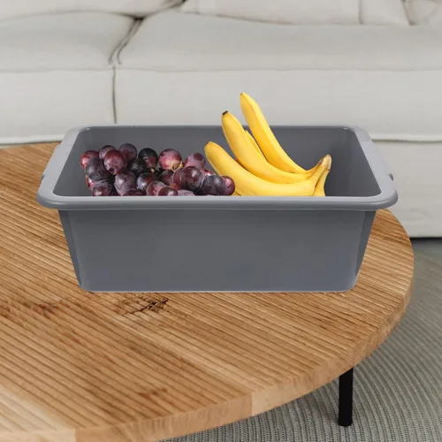 Miniatura 5 de Cabilock Cubo de almacenamiento de plástico rectangular multifuncional con asas para uso en el hogar Restaurante Lavando platos Almacenamiento