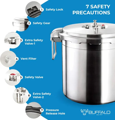Miniatura 6 de Buffalo, olla de presión de acero inoxidable, Acero inoxidable QCP430