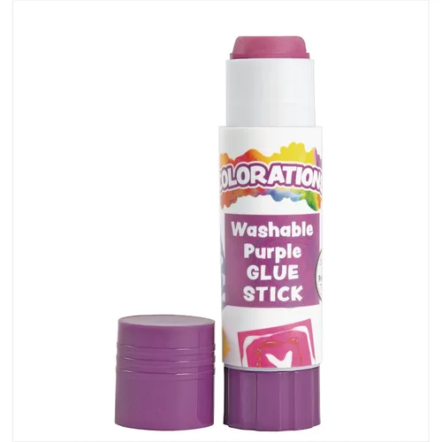 Miniatura 2 de Colorations® Pequeñas barras de pegamento púrpura lavables que desaparecen en una bandeja, juego de 12, cada una de 0.32 onzas, no tóxico y libre