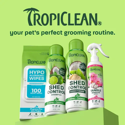 Miniatura 8 de TropiClean Deshedding - Acondicionador para perros, reduce la caída y suaviza el pelaje, seguro para cachorros, fabricado en los Estados Unidos