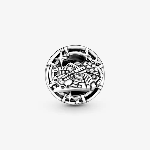 Miniatura 2 de Han Solo & Princess Leia Kiss - Abalorio calado de plata de ley 925 para pulseras, Plata esterlina