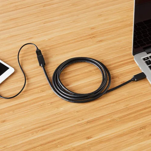 Miniatura 7 de Amazon Basics Paquete de 2 cables de extensión USB-A 3.0, 4.8 Gbps de alta velocidad, conectores chapados en oro macho a hembra, 6 pies, color negro