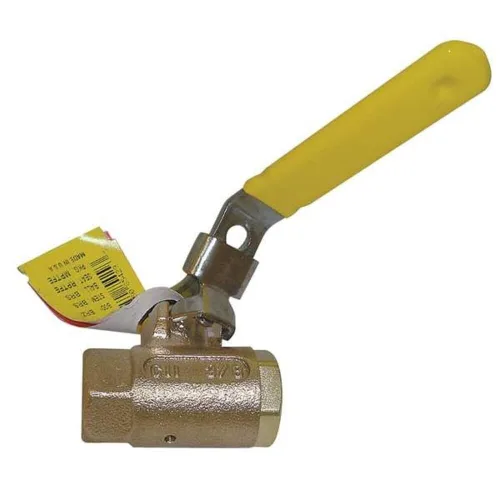 Apollo Válvula de bola de bronce serie 70-100 con drenaje automático, dos piezas, en línea, palanca de bloqueo de pestillo, 1/4" NPT hembra