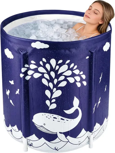 Miniatura 9 de Bañera Plegable Portátil, Bañera de Baño Plegable para Adultos para Viajes, para Acampar, Hogar y Spa, Almacenamiento que Ahorra Espacio