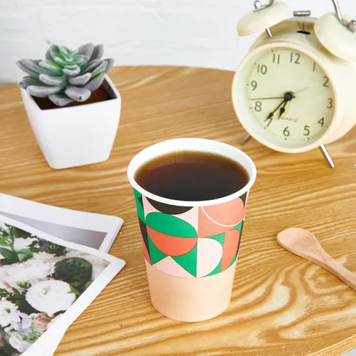 Miniatura 4 de Turbo Bee Paquete de 270 vasos de papel de 12 onzas, tazas de café desechables, vasos para bebidas calientes/frías para agua, tazas de agua de papel