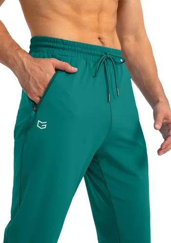 Miniatura 4 de G Gradual Pantalones deportivos para hombre con bolsillos con cremallera, pantalones deportivos cónicos para entrenamiento, correr, correr
