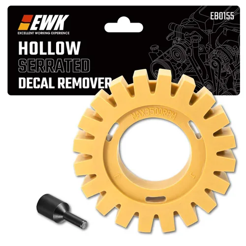 Miniatura 9 de EWK Rueda de goma para borrar, 2 unidades, para taladro, ideal para adhesivos, rayas y eliminación de calcomanías