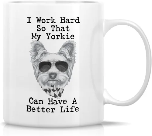 Miniatura 64 de Retreez - Taza divertida con texto en inglés "Funny Cute Golden Retriever Don't Stop Retrievin' Dog Lover", 325 ml, tazas de café de cerámica