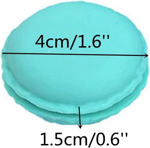 Miniatura 12 de HAN SHENG Organizador de joyas para aretes, anillos, collares, paquete de 30 lindos macarrones de 1.6 pulgadas, mini estuches de viaje, contenedores