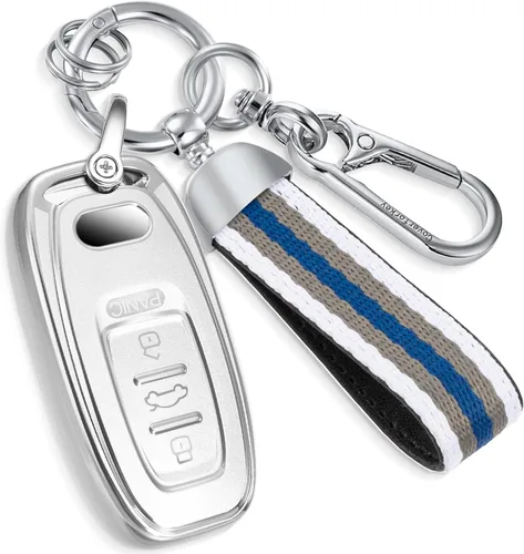 Miniatura 13 de para Buick - Funda para llavero con llavero de cuerda trenzada metálica anti-pérdida mejorada, carcasa suave de TPU exquisita para Avenir Envision