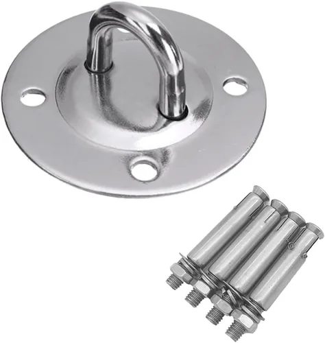 Miniatura 8 de Ganchos de techo para montaje en pared, resistente de 1000 libras, almohadilla de anclaje para perro, placa de ojo de acero inoxidable 304
