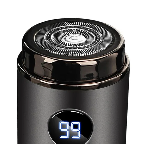 Miniatura 2 de Almencla Afeitadora de viaje para hombre, afeitadora portátil extraíble, mini afeitadora para regalos del día del padre, recortar uso en automóvil