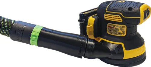 Miniatura 11 de Adaptador de vacío para lijadoras Dewalt a manguera Festool - Recolección de polvo superior - Galactic Gadgets (Festool 27mm - Verde neón)