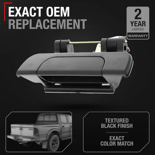 Miniatura 2 de Reemplazo del conjunto de la manija del portón trasero – Compatible con Toyota Tacoma 1995-2004 – Ensamblaje de pestillo de portón trasero, negro