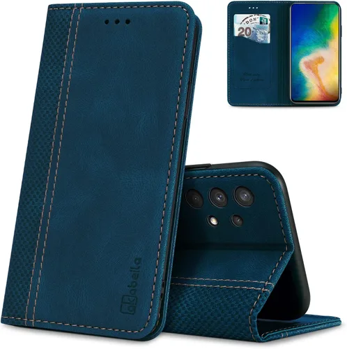 Miniatura 8 de AKABEILA Para Samsung A5 2017 Cartera Funda de Tarjeta de Crédito Titular Cierre Magnético Kickstand PU Cuero A Prueba de Golpes Flip Folio Libro