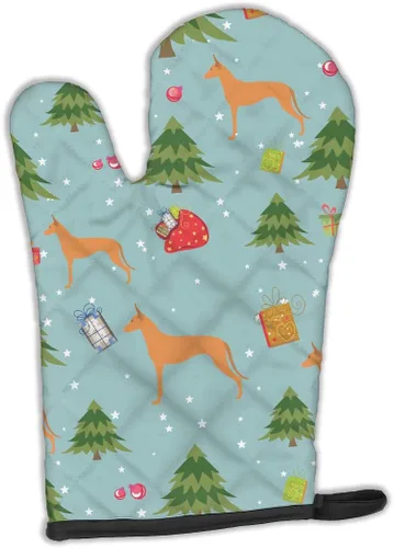Miniatura 28 de Caroline's Treasures BB4872OVMT - Guante de horno de Navidad Affenpinscher resistente al calor, grueso para sartenes calientes y horno, manopla