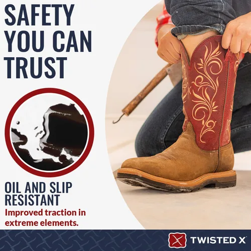 Miniatura 4 de Steel Toe Lite Western - Botas de trabajo para mujer, Marrón
