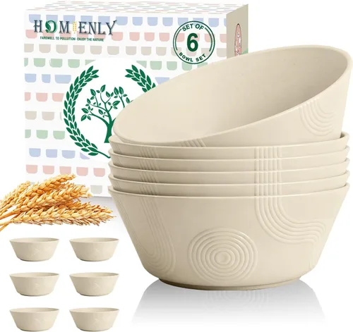 Miniatura 16 de Homienly Juego de 6 tazas de paja de trigo, tazas de salsa irrompibles de 4.5 onzas y tazas de salsa, tazas de condimento para tazas de charcutería