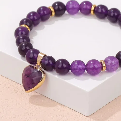 Miniatura 5 de GolbalJew Pulsera curativa para mujer, pulseras de cuentas de ansiedad, joyería de piedra curativa, pulsera de cristal para aliviar el estrés