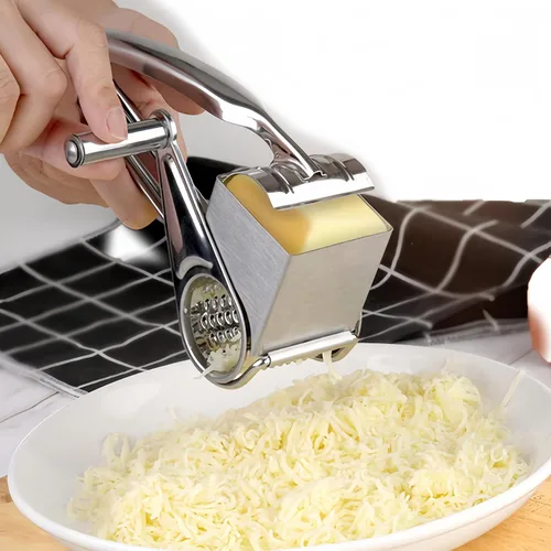 Miniatura 2 de Rallador de queso giratorio manual de acero inoxidable, rallador de queso parmesano, rallador de queso de manivela, triturador de queso de mano