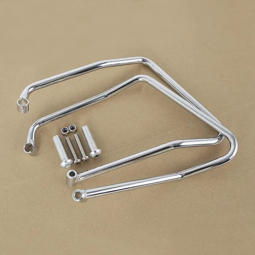 Miniatura 4 de TCT-MOTORPARTS Soportes de Bolsa de Sillín para Harley Sportster Custom Roadster Low 2004-2016 XL883 XL1200 15 14 13 06 07 08 13 Cromo Cromado