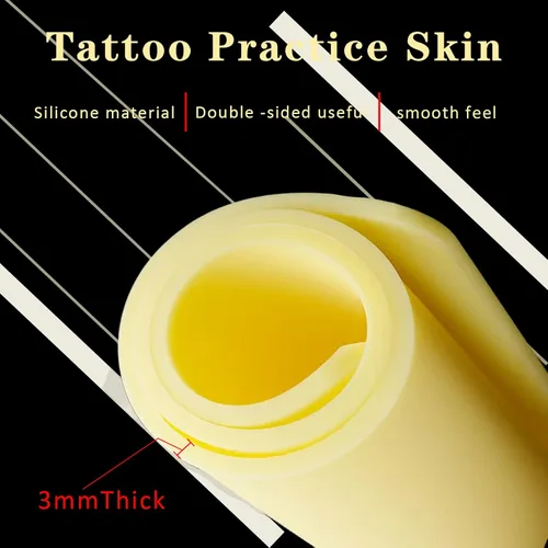 Miniatura 3 de Pieles de práctica de tatuajes en blanco, 6 piezas de tatuajes de práctica de piel de 0.118 in de piel falsa de 8 x 12 pulgadas, pieles de tatuaje