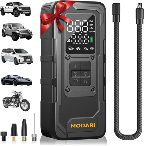 Tire Inflator Portable Air Compressor, Up to 160 PSI Car Tire Inflator, Cordless Air Pump, Portable Tire Pump with Gauge - Portable Tire Inflators