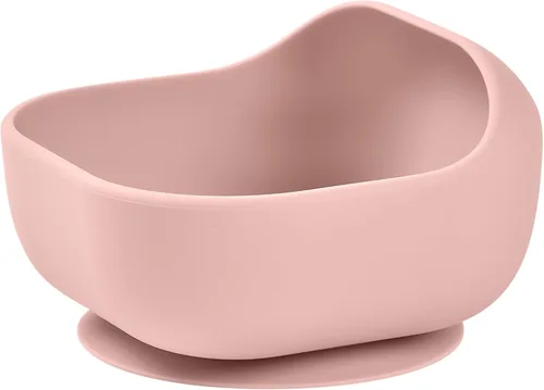 Beaba - Cuenco de silicona con succión para bebé, suave y antideslizante, duradero, irrompible, esencial para bebés, alimentación para niños Rosa