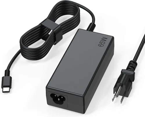 Miniatura 9 de Cargador USB C para laptop, cargador de Chromebook de 65 W, compatible con HP Lenovo, Dell, Asus, Acer, Samsung, Google, Chromebook, cargador rápido