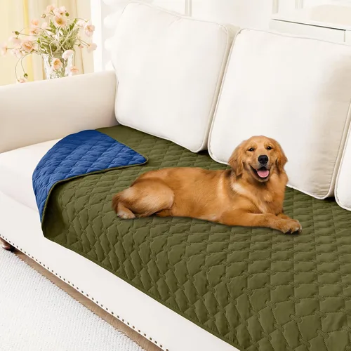 Smiry Funda Impermeable para Cama de Perro, Manta Suave Reversible para Mascotas, Lavable a Prueba de Fugas para Gatos y Perros, Funda para Sofá,