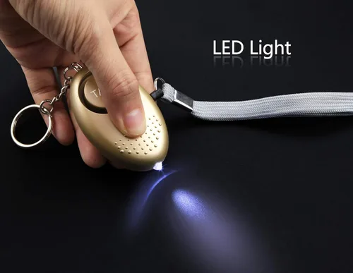 Miniatura 2 de Alarma personal para mujeres, 10 paquetes de 140 dB de emergencia de autodefensa de emergencia con luz LED para mujeres, niños y ancianos (colorido)