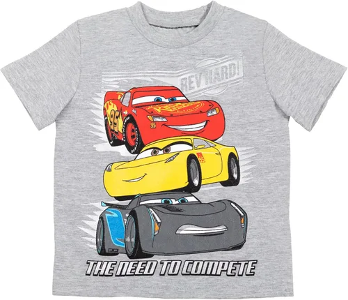 Miniatura 4 de Disney Mickey Mouse Pixar Toy Story Winnie The Pooh Pixar Cars Lion Guard - Paquete de 2 camisetas para niños pequeños, GrisBlanco