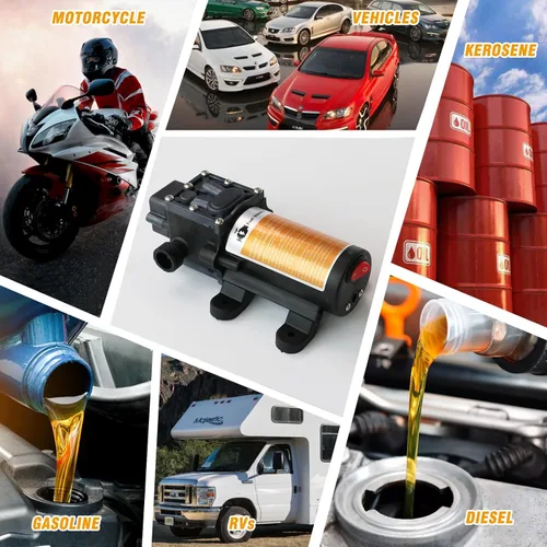 Miniatura 7 de Bomba portátil de transferencia de gasolina eléctrica DC de 12V 75W, transfiere hasta 110 galones de gasolina por hora, ideal para vehículos, botes