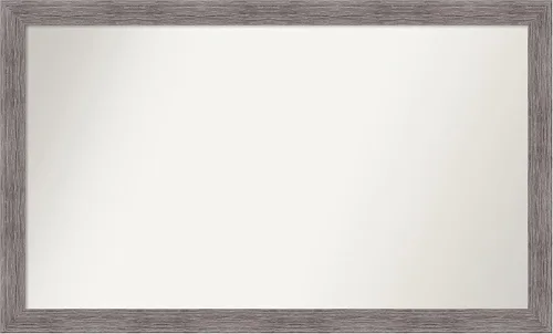 Miniatura 63 de Amanti Art Espejo de baño gris para sobre el fregadero, 31 x 48 pulgadas, espejo de tocador rectangular estrecho de color gris, marco de madera